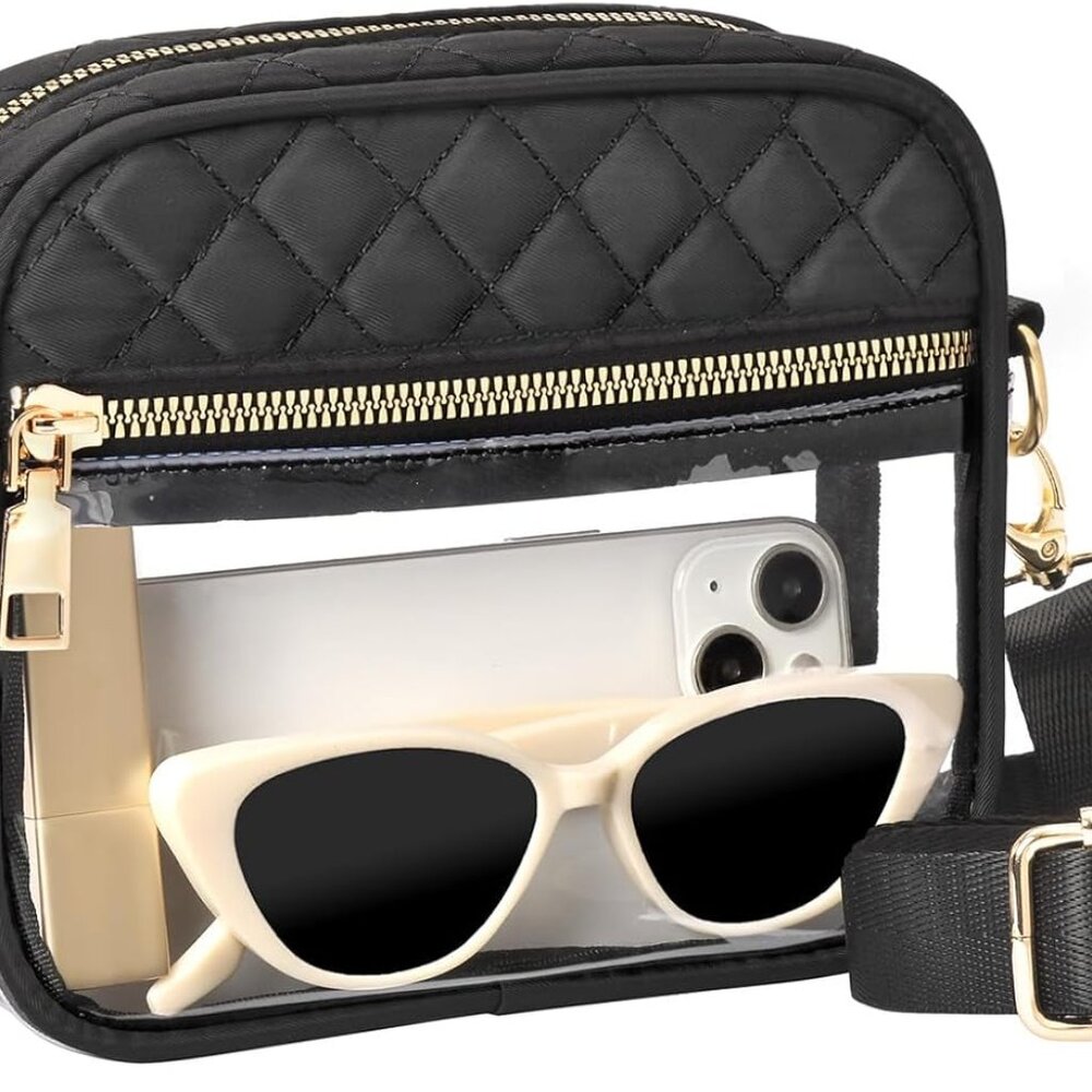 Clear Crossbody Bag Stadium Approved, Clear Bag For Stadium Events, Small Clear